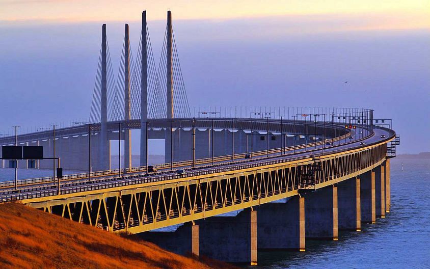 Эресуннский мост тоннель между Данией и Швецией