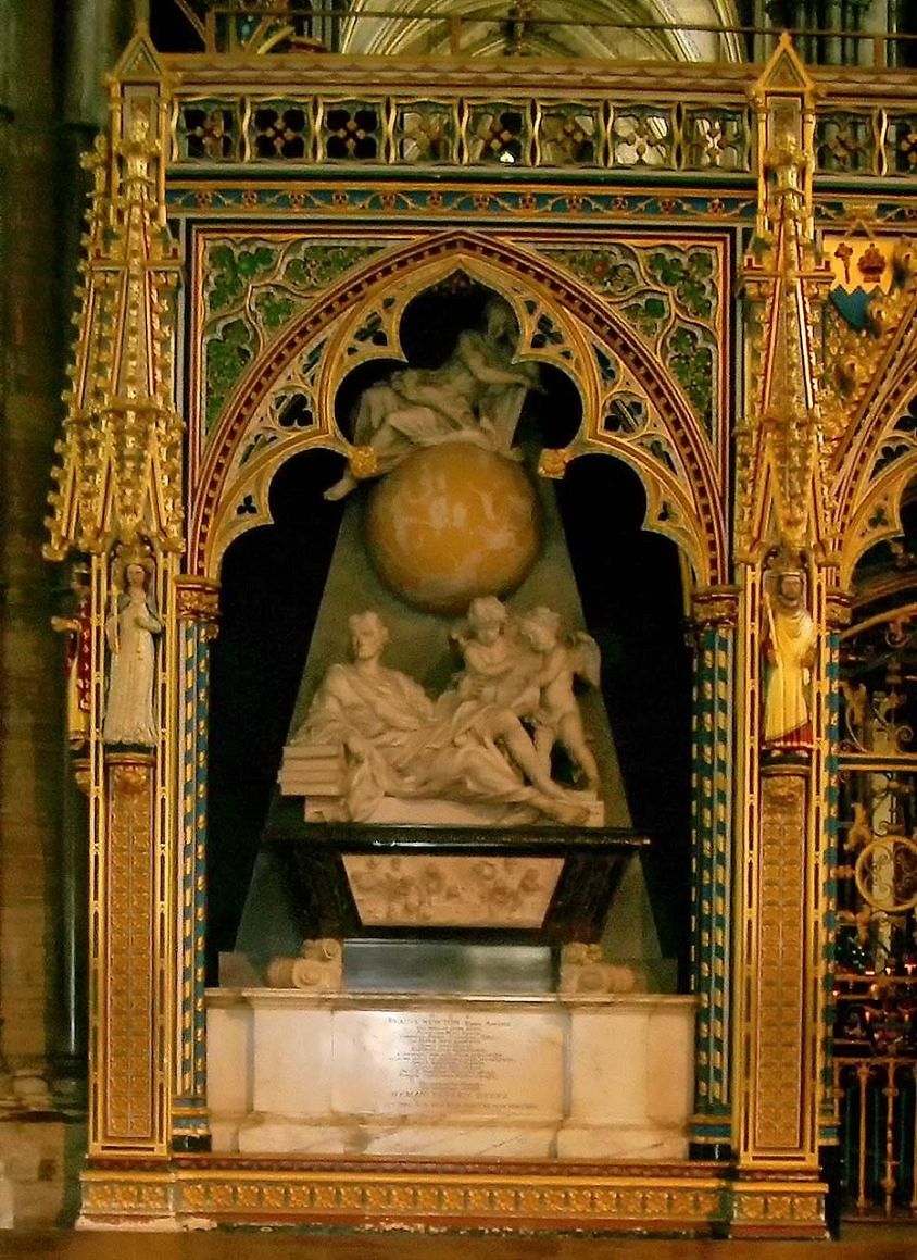 Могила Исаака Ньютона в Вестминстерском аббатстве